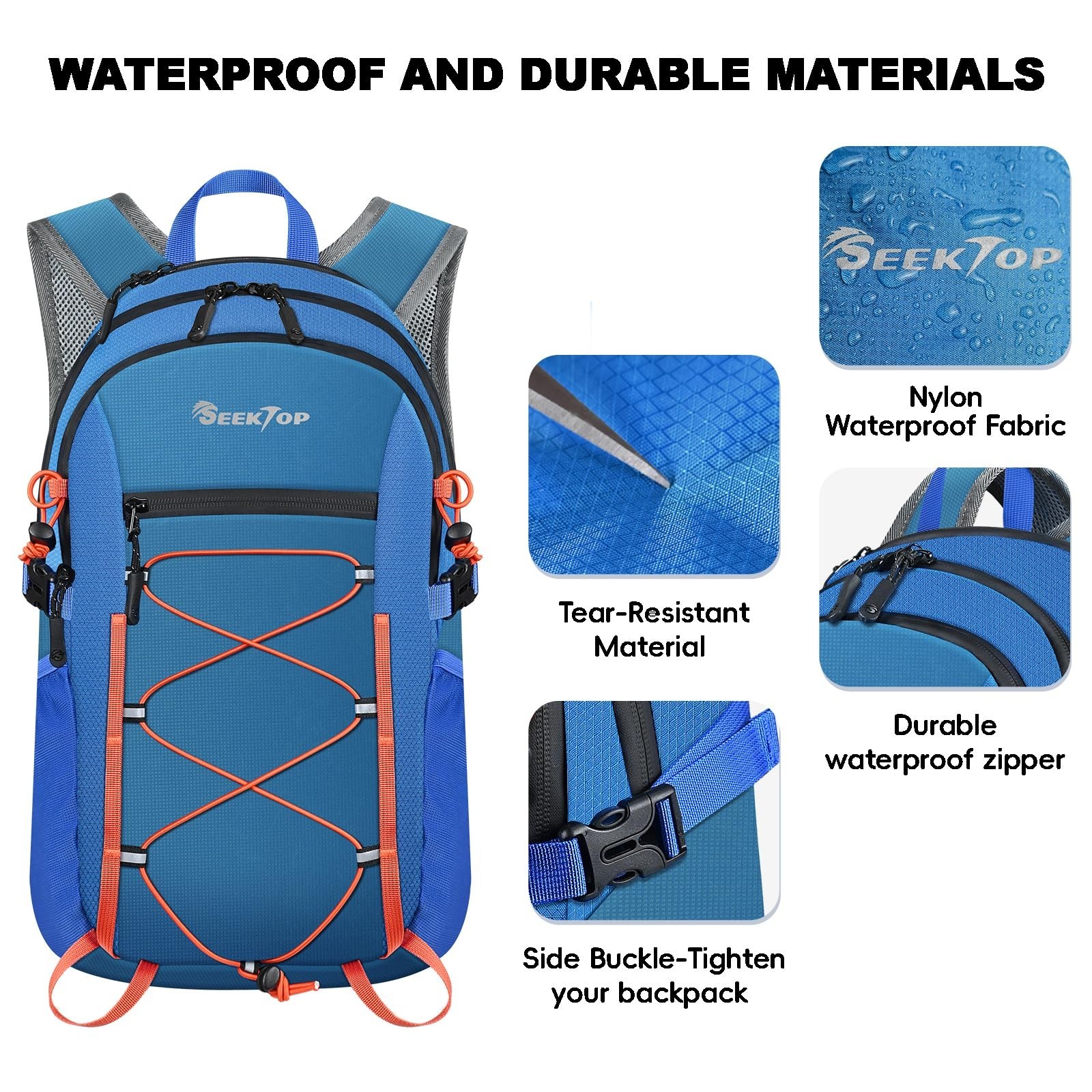 Seektop 20L Foldable Waterproof Hiking Backpack, Ultralight Small Lightweight...