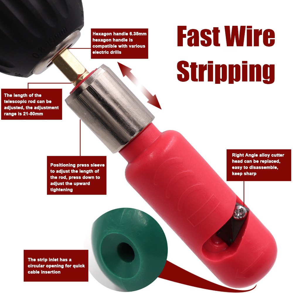 Handheld Electric Drill Wire Stripper Fast Wire Stripping Tool Electric KUTQ