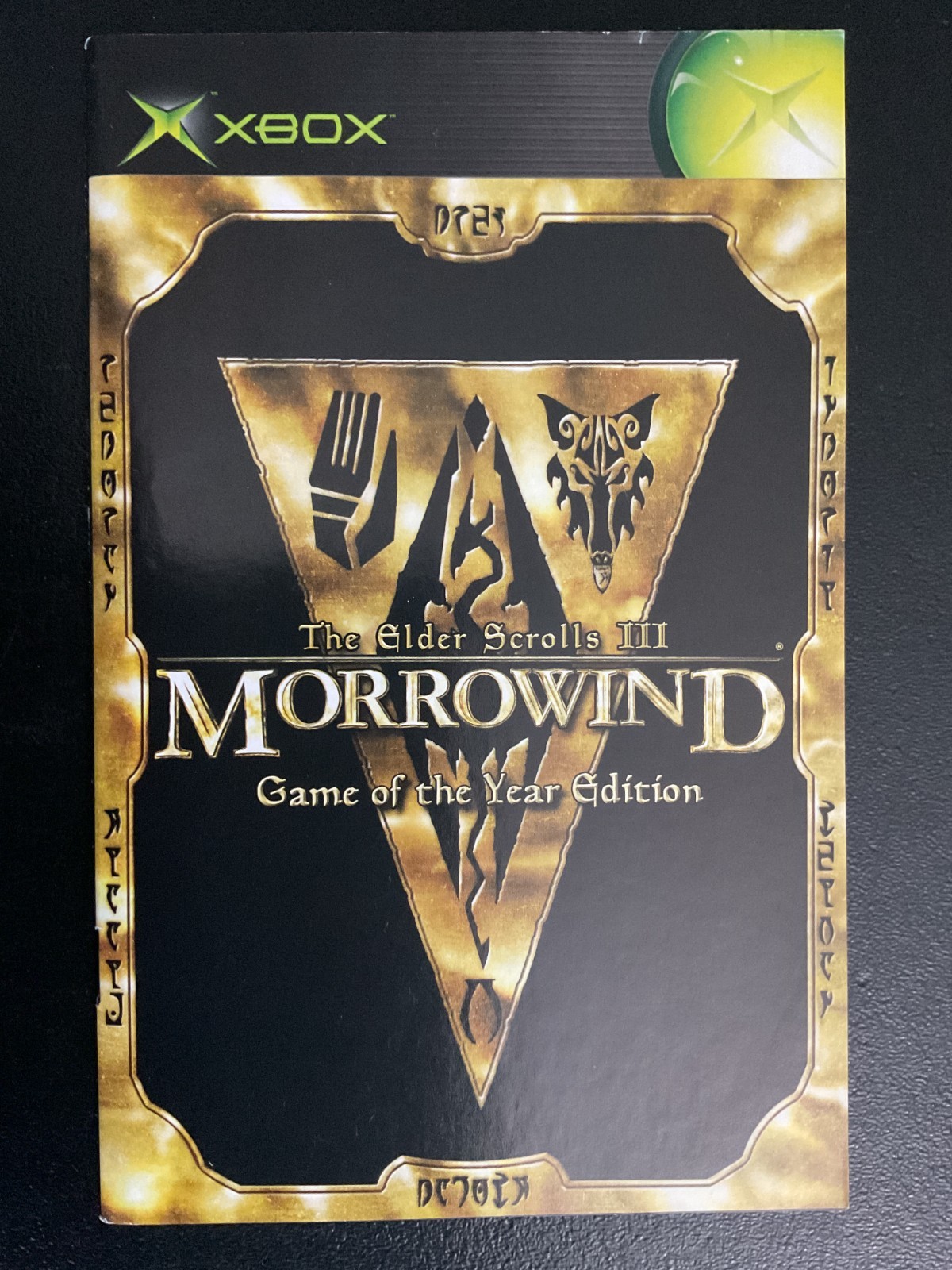 Elder Scrolls III Morrowind GOTY Edition XBOX Instruction Manual Only