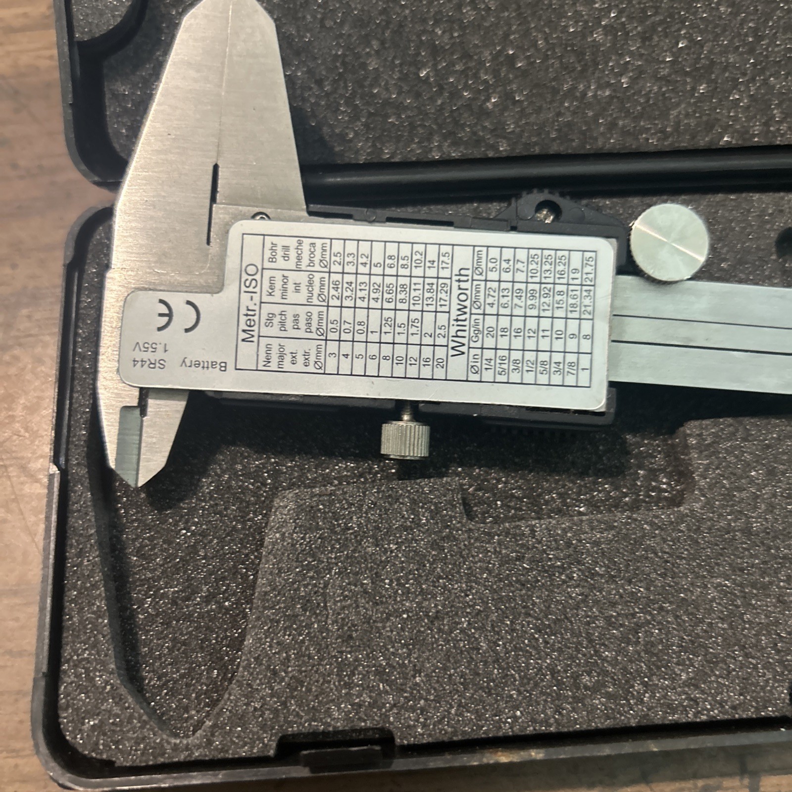 Nesco NM9560A Digital Caliper 6" 150mm Case Instructions NICE!