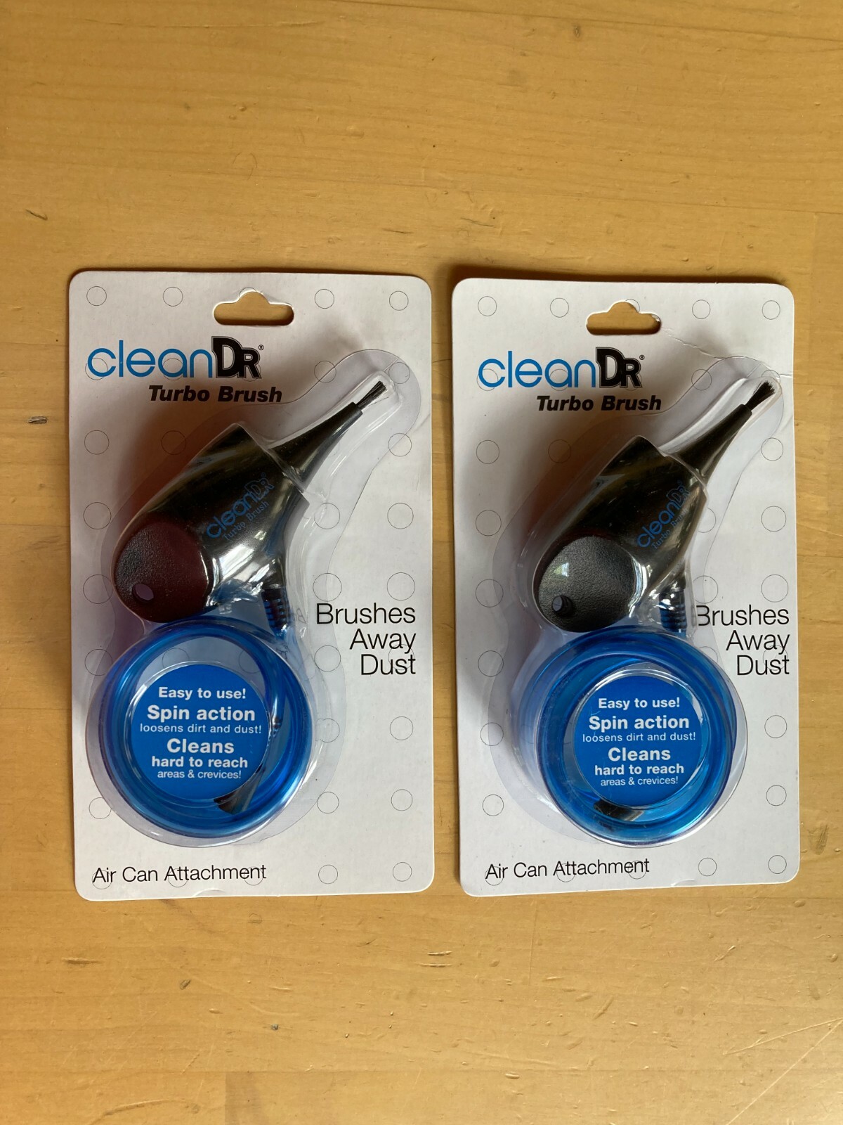 (2) CleanDr Turbo Brush Air Can Attachment, Keyboard, Audio, Electronics Cleaner