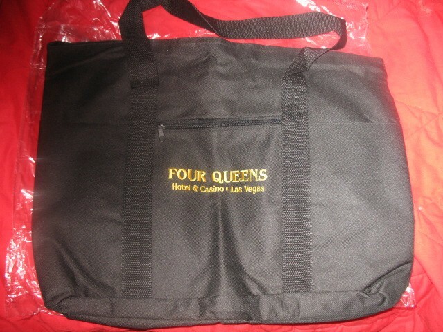 Four Queens Hotel & Casino in Las Vegas Large Black Tote Bag w/Logo NEW IN BAG