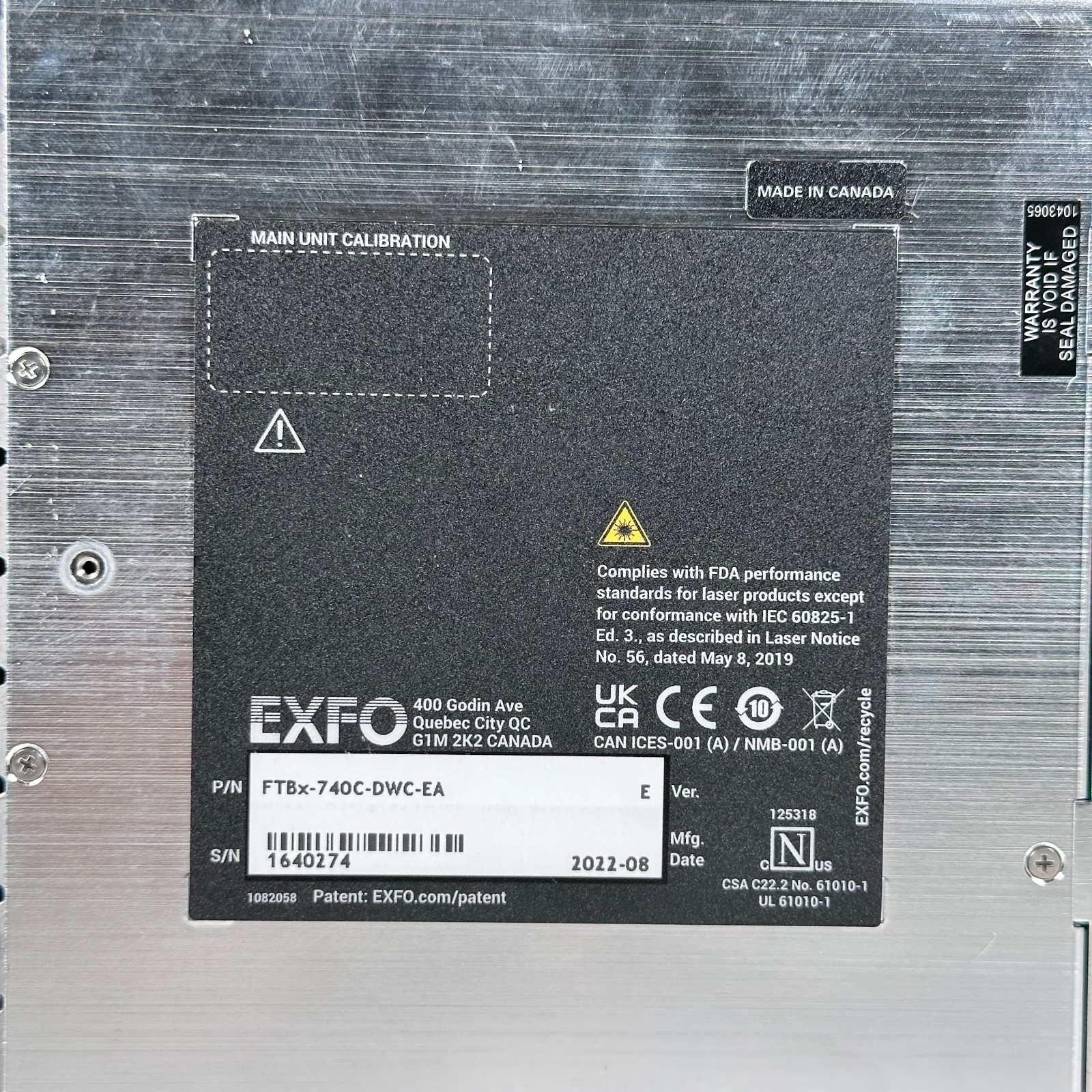 Exfo FTBx-740C-DWC-EA DWDM OTDR Module