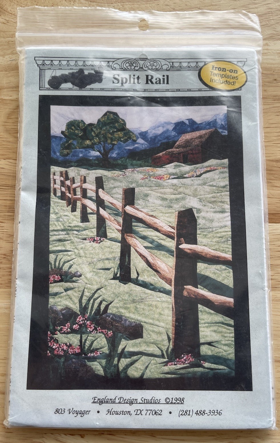 Split Rail Wallhanging Quilt Pattern 26x36 England Design Studio Paper Pieced