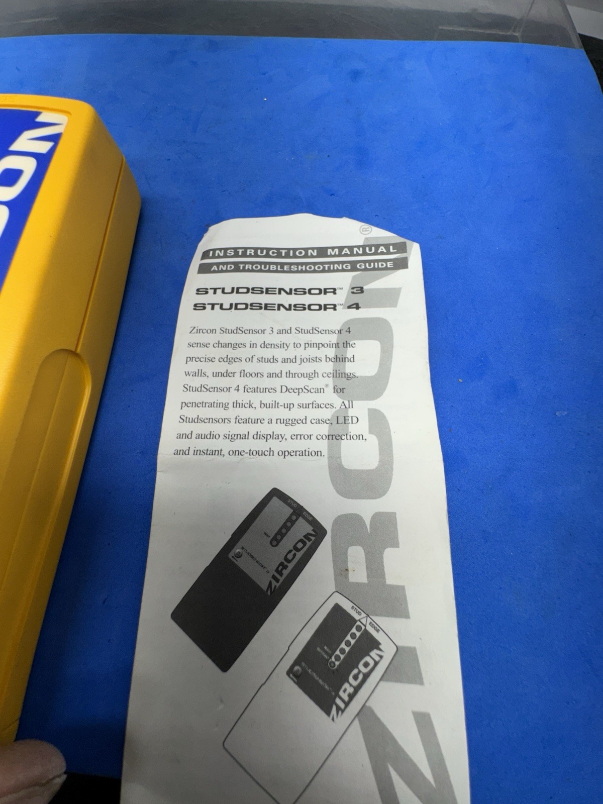 Zircon Studsensor “4 W/ Paperwork No Battery -Works Tested