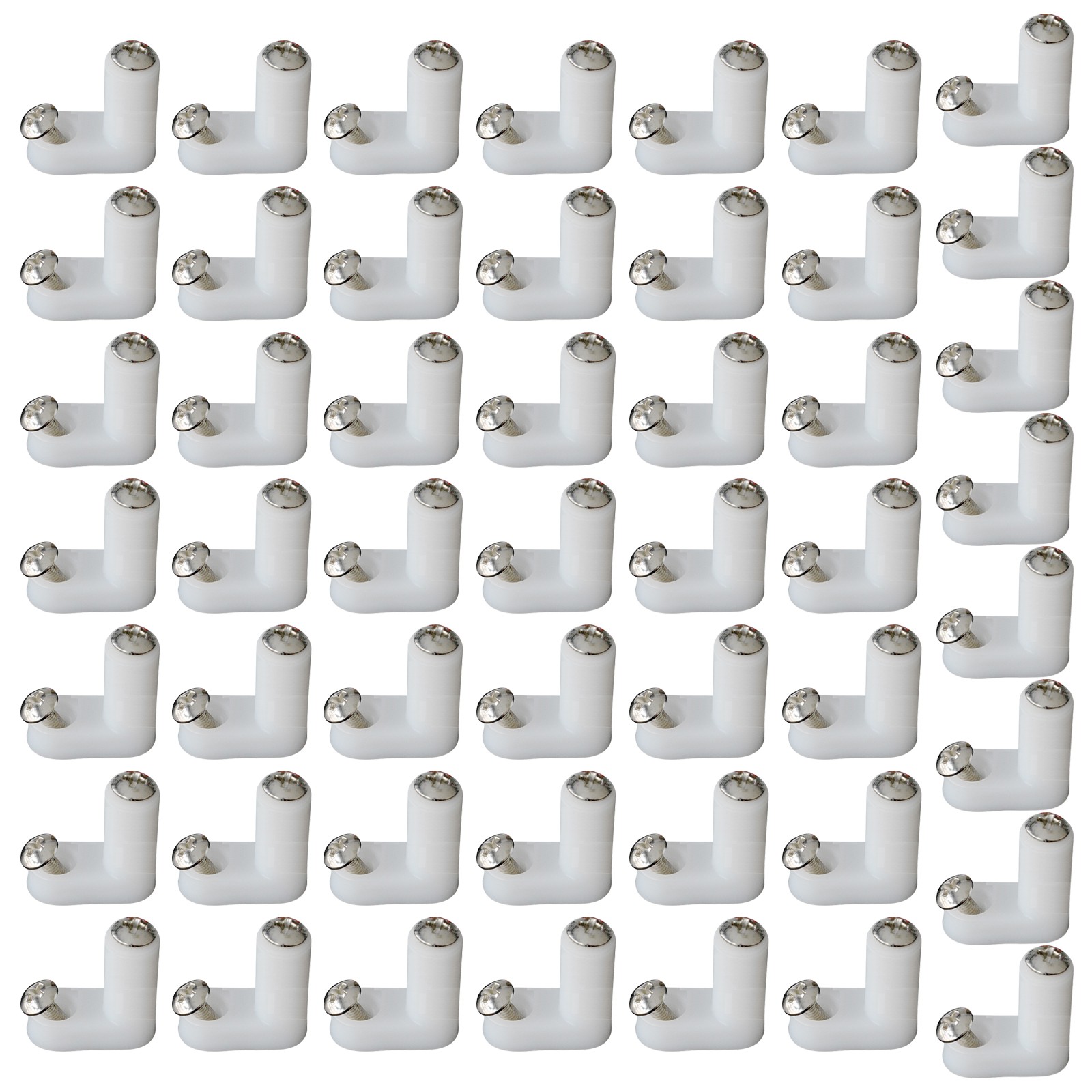50Pack L Type PCB Mounting Feet With 100Pcs Screws For JAMMA MAME Game PCB Board