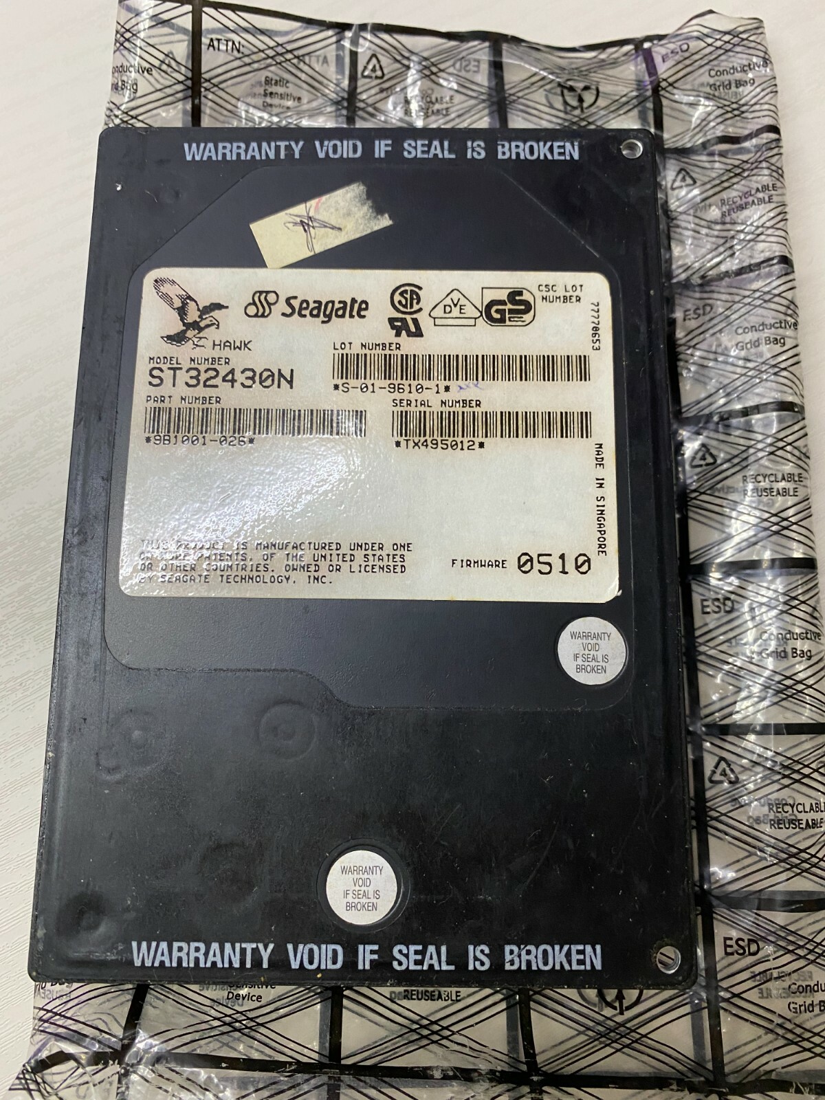 seagate hawk 2LP 2.15GB, Internal, 5400RPM, 3.5" 50pin SCSI-2(ST32430N)