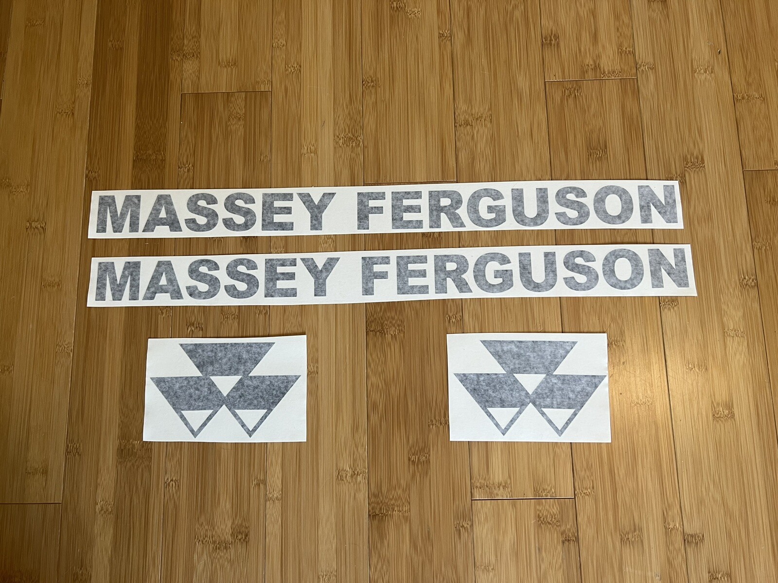 Massey Ferguson Tractor Loader 24” & 6” Black (Set Of 4) Decals Stickers Set