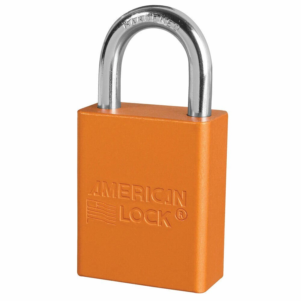 American Lock A1105 Orange Padlock, Keyed Alike 27676 (6-Pack)