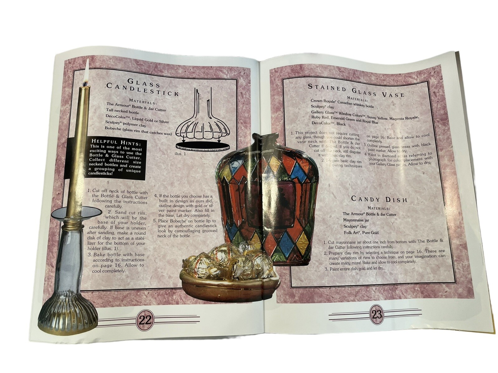 New Armour Bottle & Jar Cutter With Book For Handcrafted Creative Projects Mint