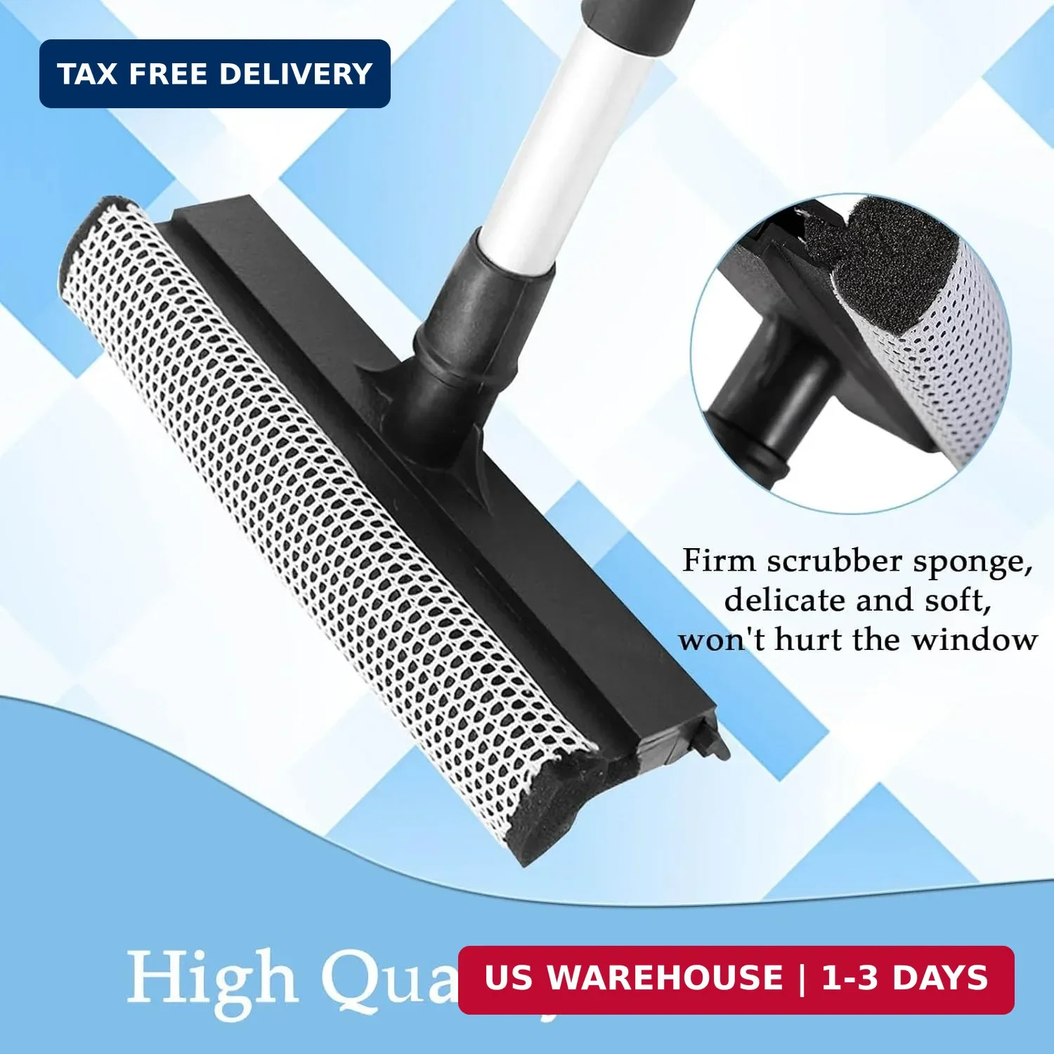 2 Pack Squeegee for Car Window Cleaning and Windshield Washing Standard Window S