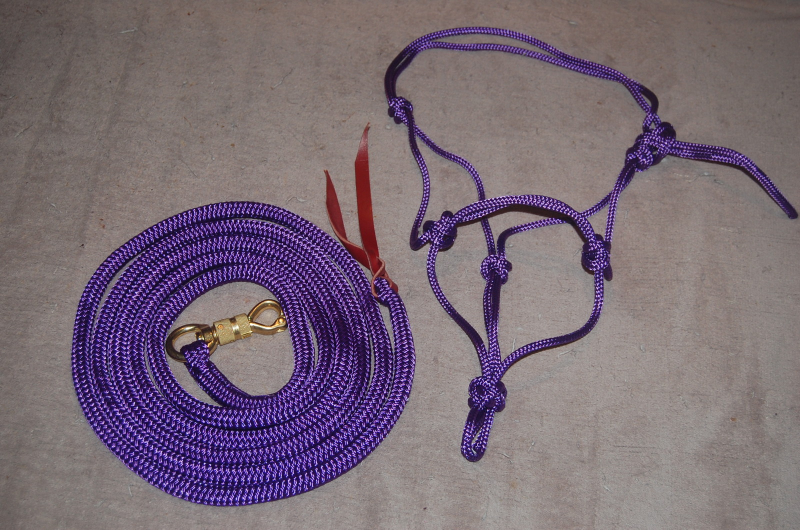 12' LEAD WITH TWIST SNAP & SOFT ROPE HALTER FOR PARELLI TRAINING