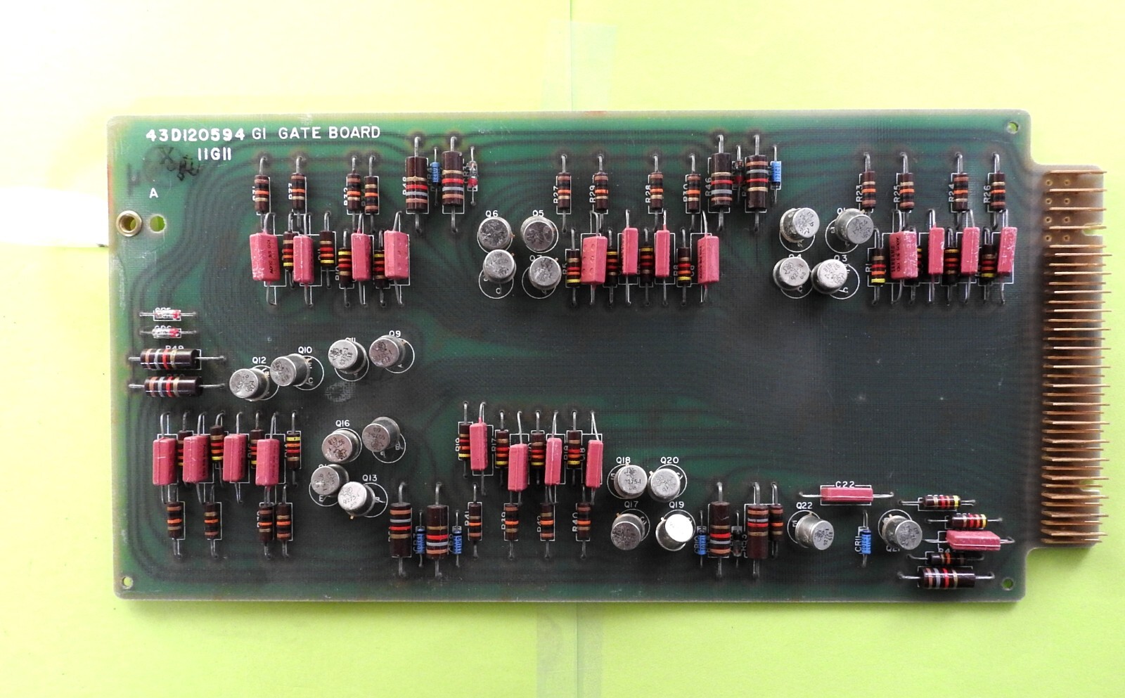 1962 GE-210 Computer Circuit Board (1IG11 Gate Board) from Dartmouth College