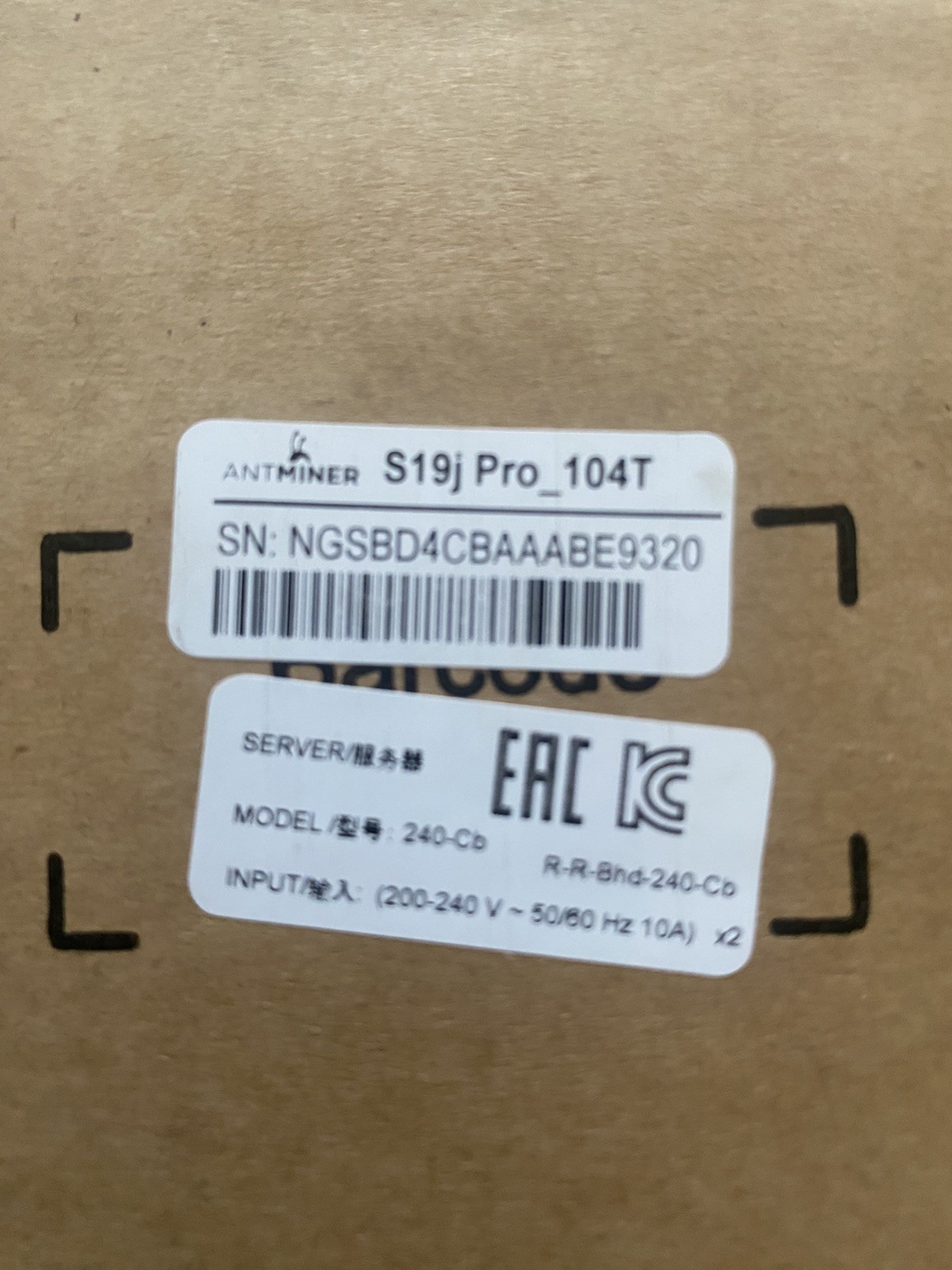 Bitmain Antminer S19J Pro 104TH ASIC Bitcoin Miner
