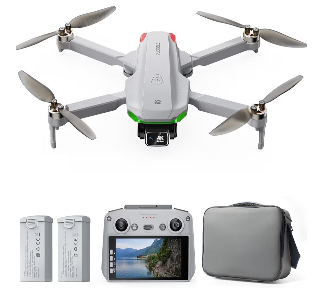 NEW PLEGBLE 4K GPS Drone - 5.0" Screen Remote - 70 Min Flight - Under 249g