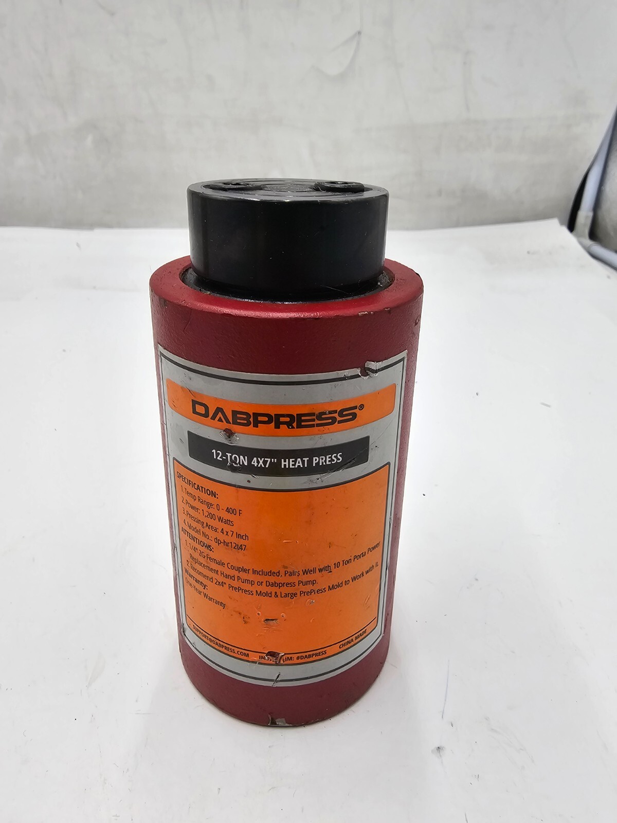 Dabpress 12-Ton 4x7" Hydraulic Jack For Commercial Heat Press Machine dp-hr12tr7