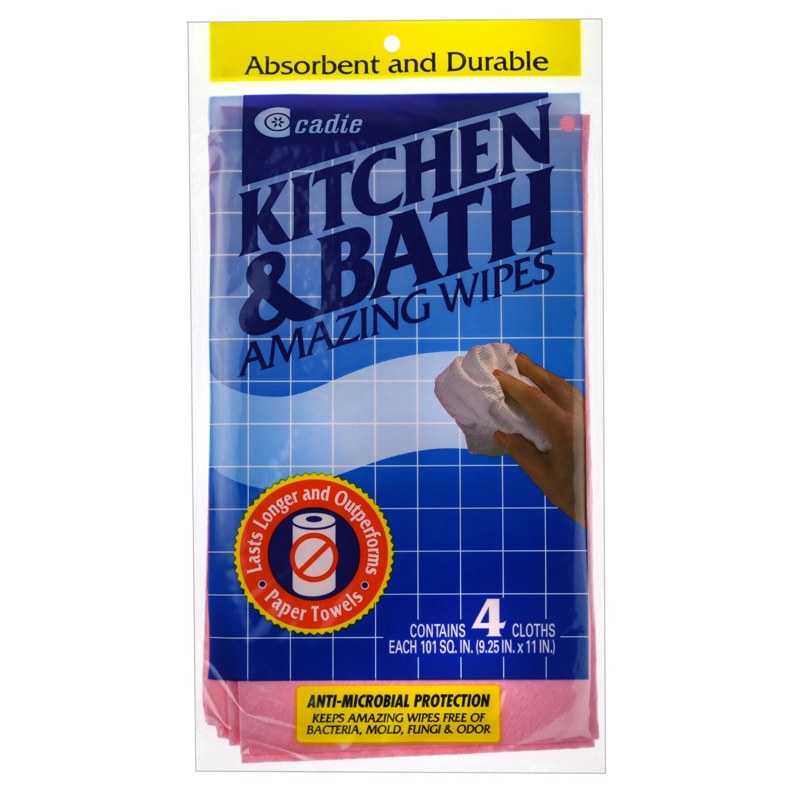 Cadie Kitchen & Bath Amazing Wipes Pink - 12 pack!