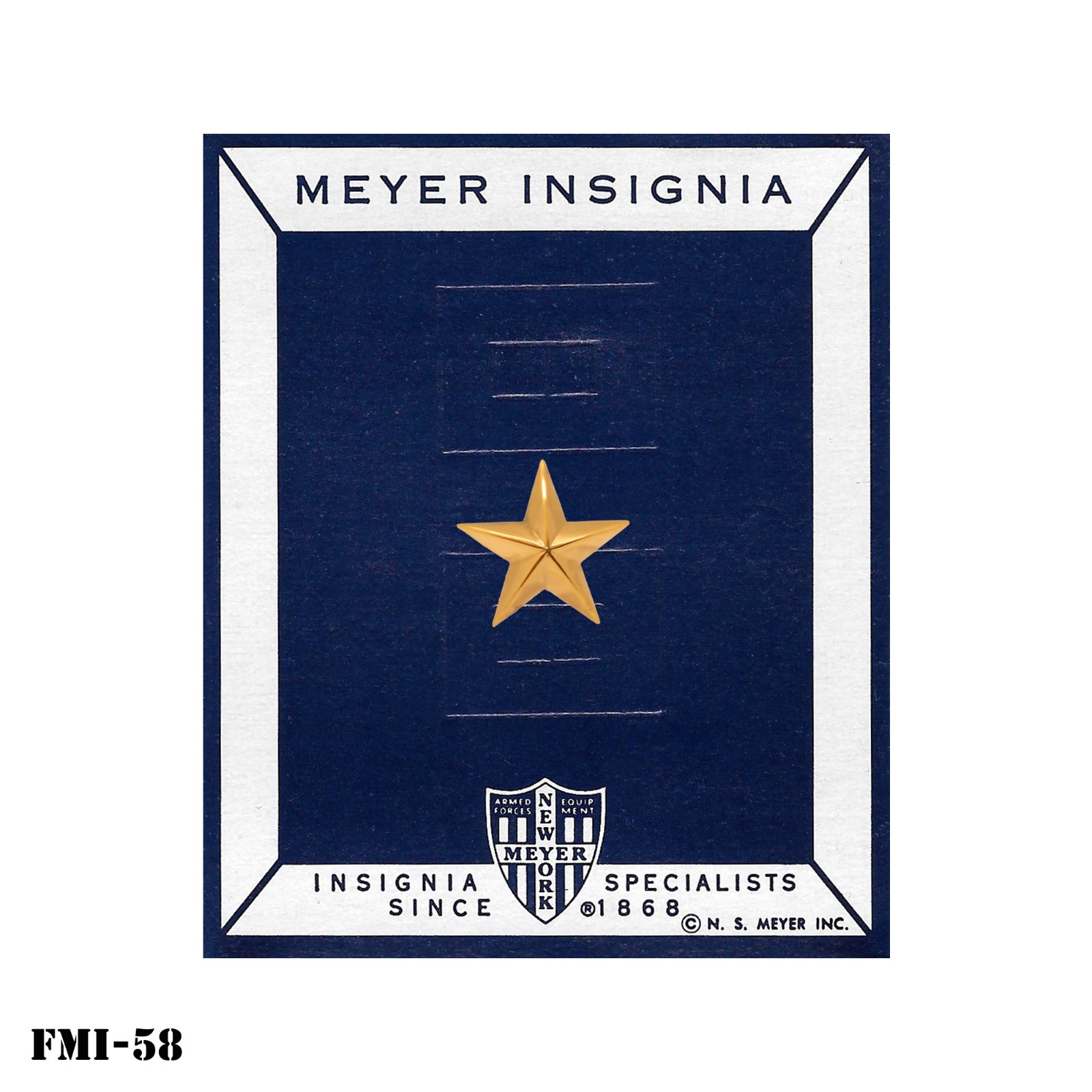 Mexican Military ~ Gold Star Insignia ~ Mexico ~ N.S. Meyer ~ NEW