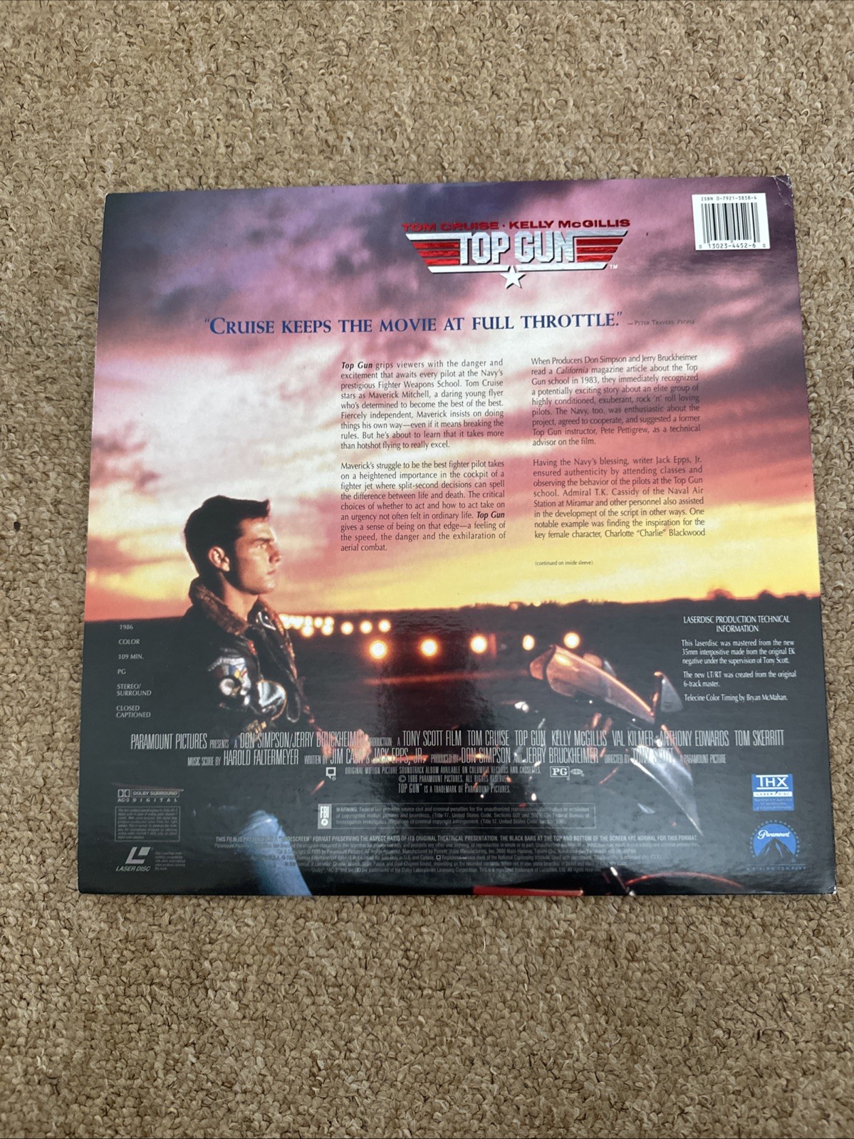Top Gun (1995) Widescreen Laserdisc