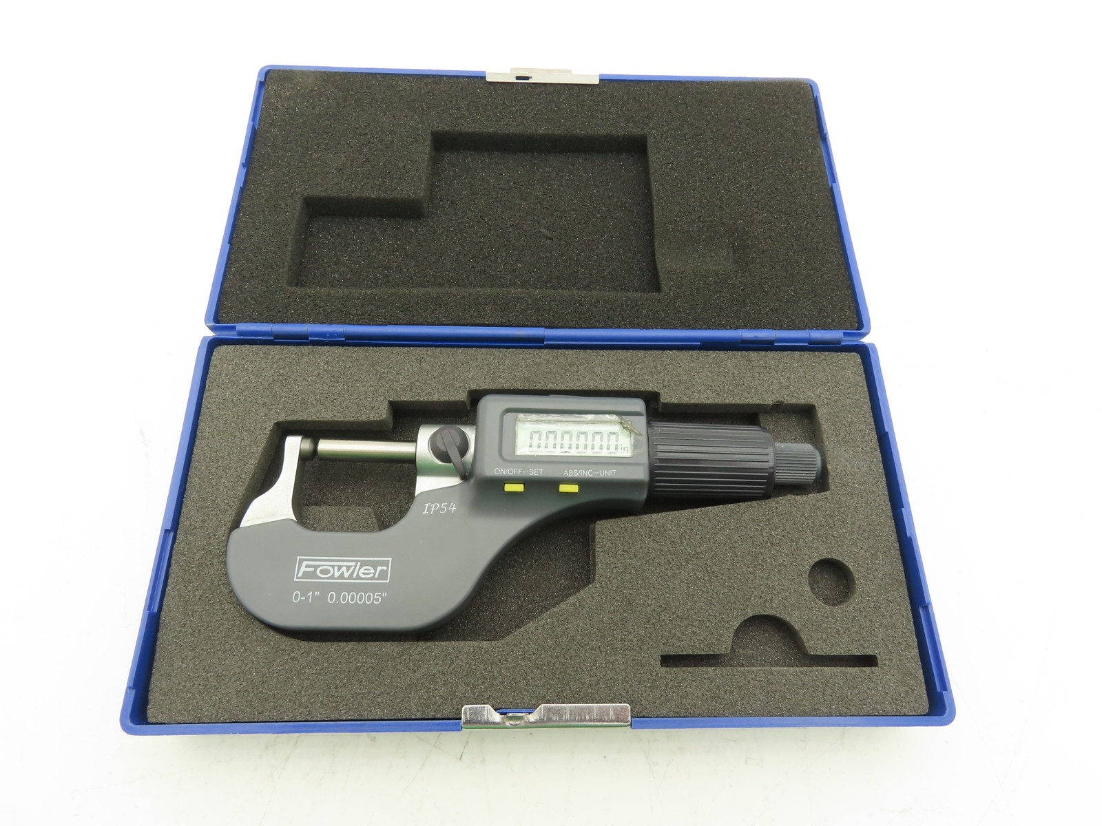 Fowler 54-860-211-1 Spherical Face Digital Micrometer 0-1" 25mm Range Ball Anvil
