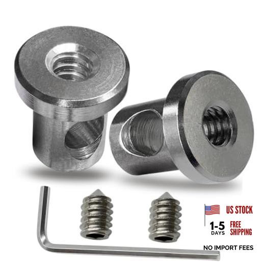 2Pack Stainless Steel Rod Connector Kit, Truck Tool Box Rod Connector