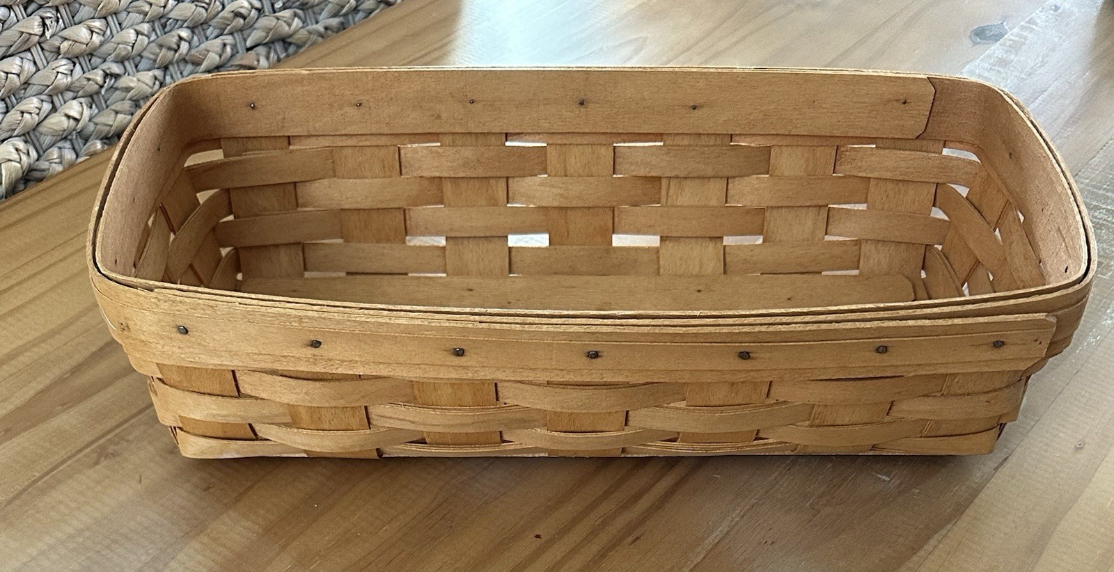 1995 Longaberger Bread Basket with Protector 14.5” X 7.75”