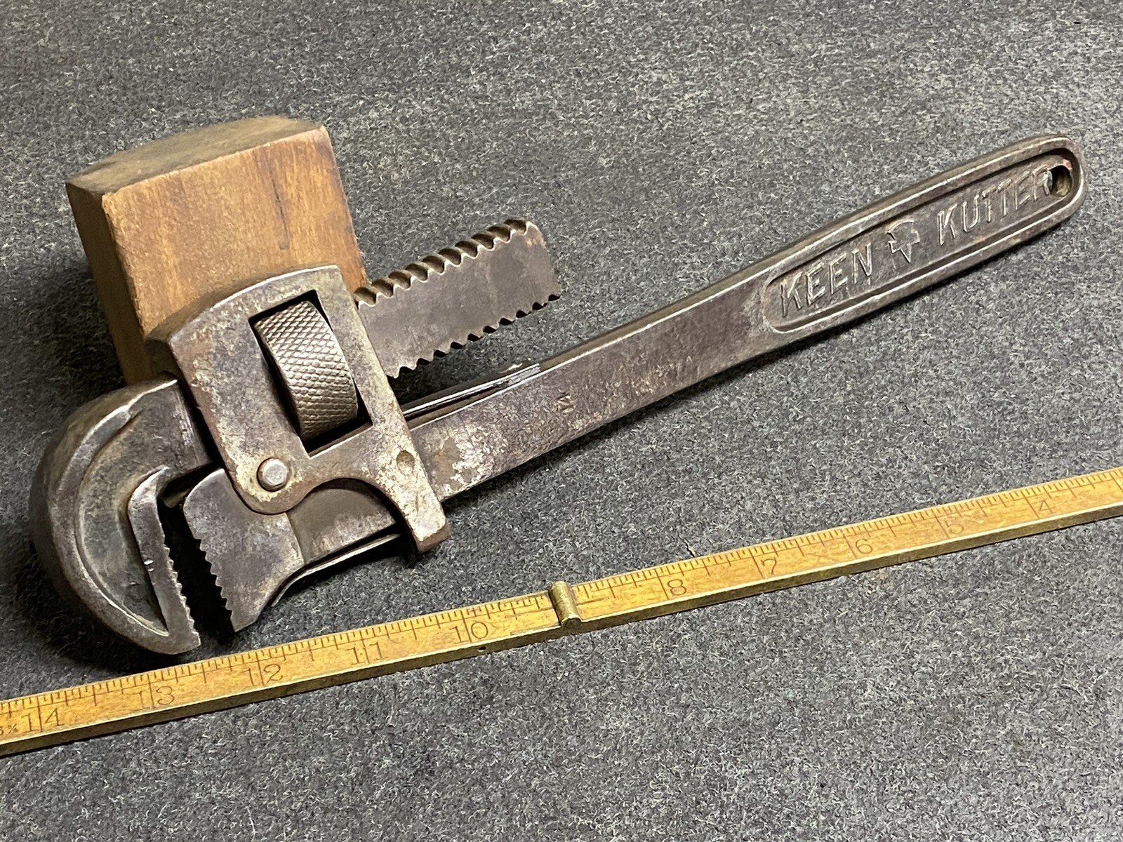 Vintage Keen Kutter 14” Stillson Style All Steel Pipe Wrench Well Marked