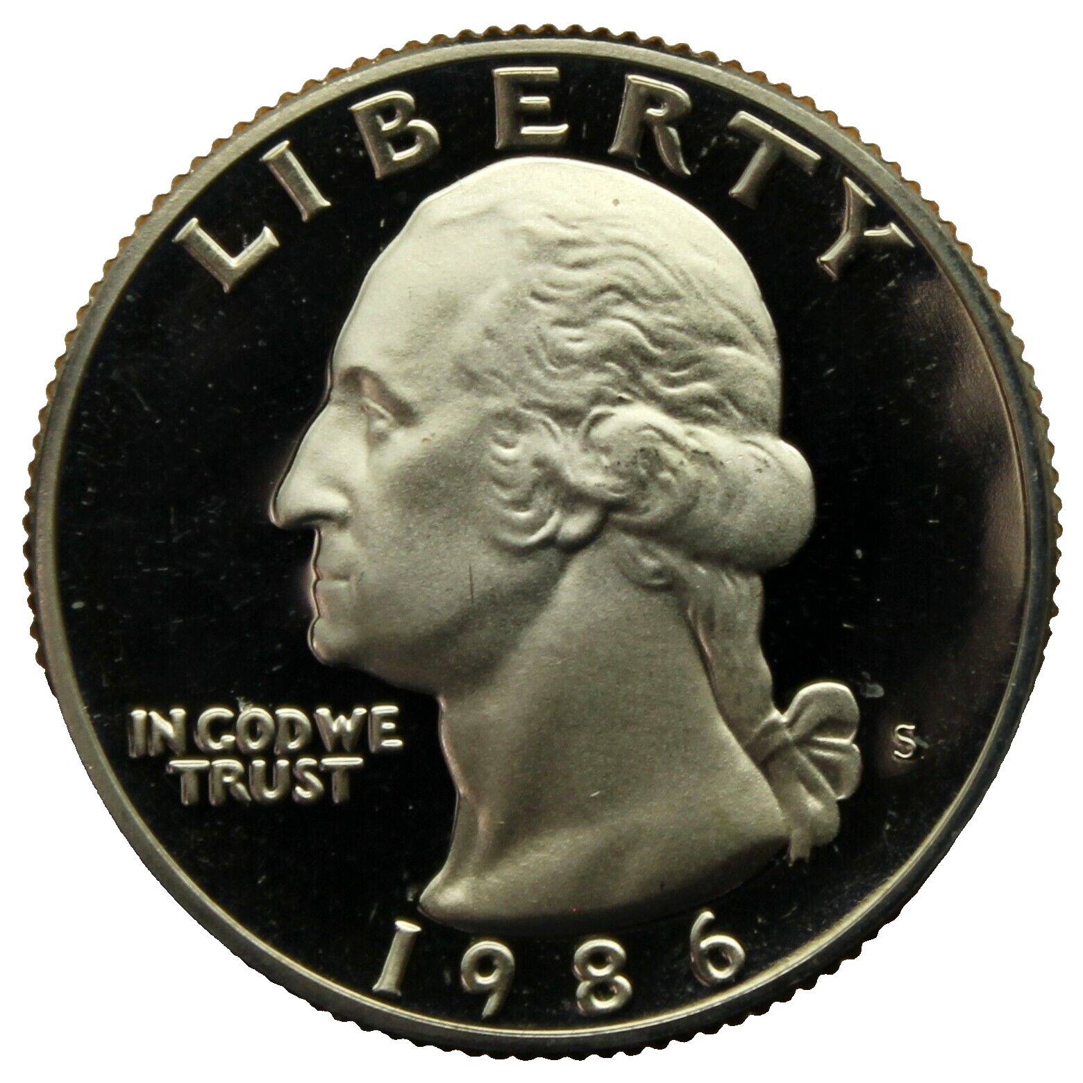 1986-S Proof Washington Quarter