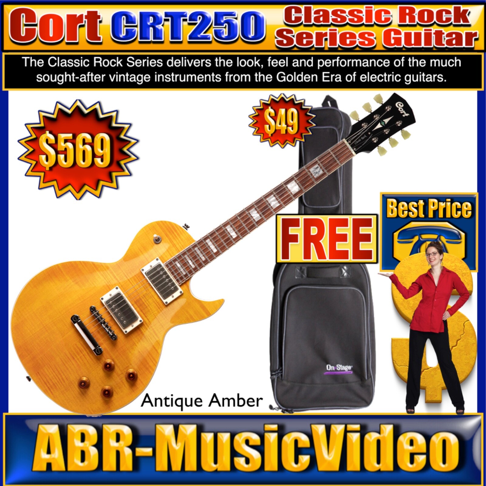 Cort X700 DUALITY AVB X Series Guitar & Line 6 Spider V 20 MkII 1x8" 20-watt
