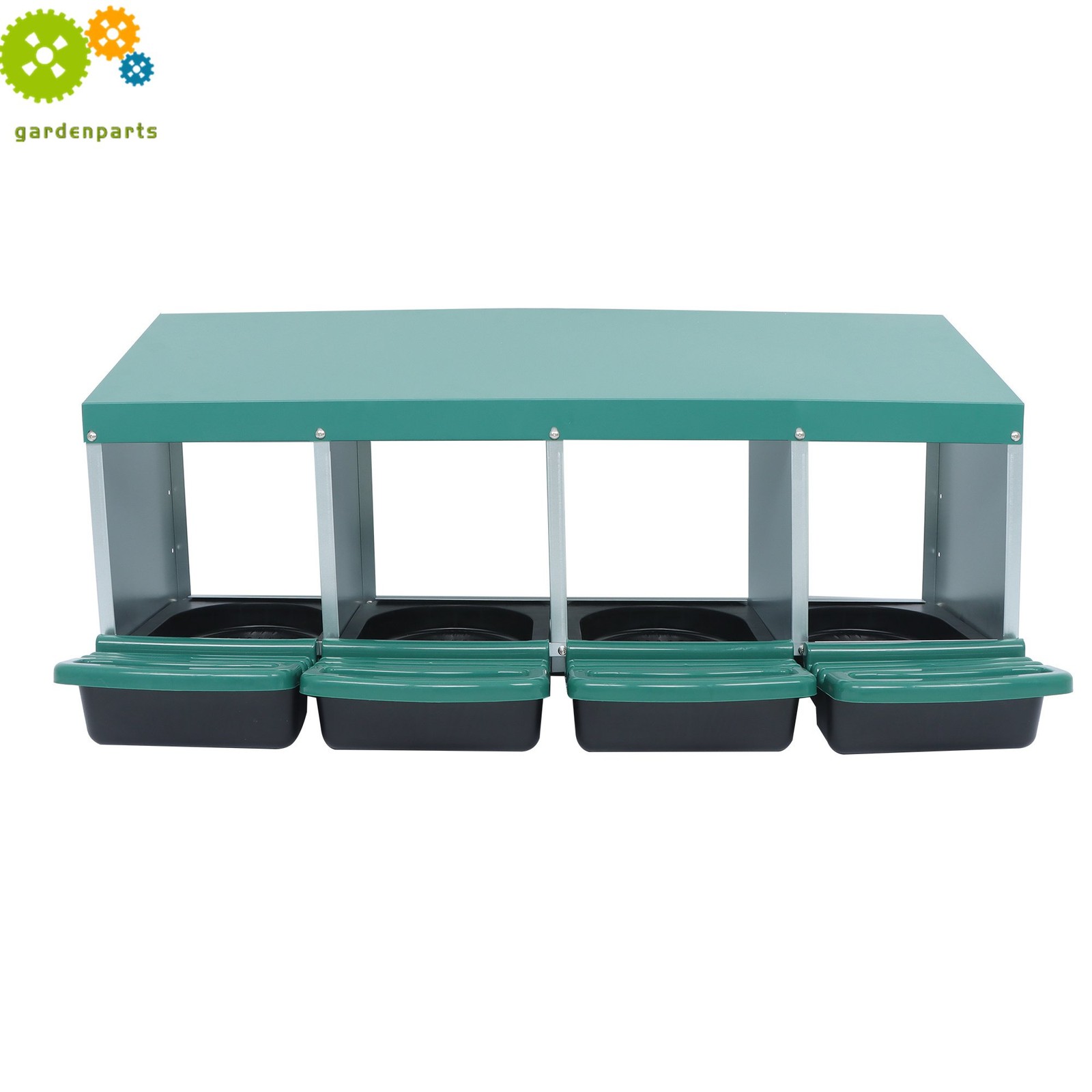 Chicken Nesting Boxes Chicken Egg Laying Box 4 Hole Durable Metal With Perch