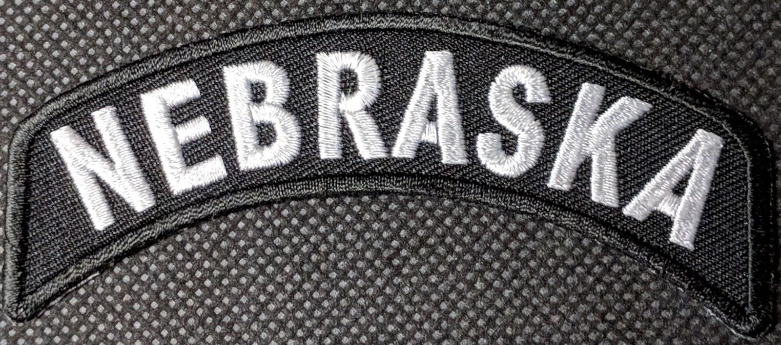 Nebraska Mini Rocker Embroidered Biker Patch