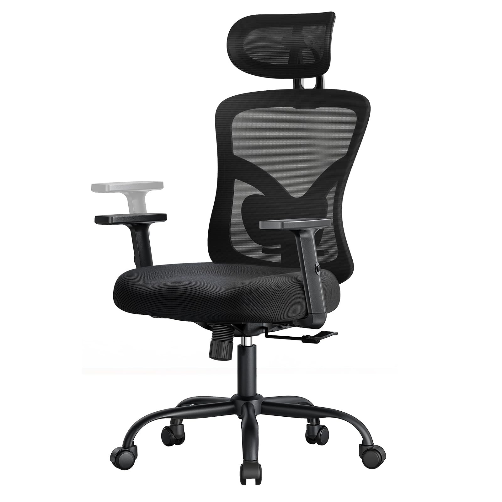 Ergonomic Office Chair Gaming with Lumbar Support 2D Headrest Adjustable