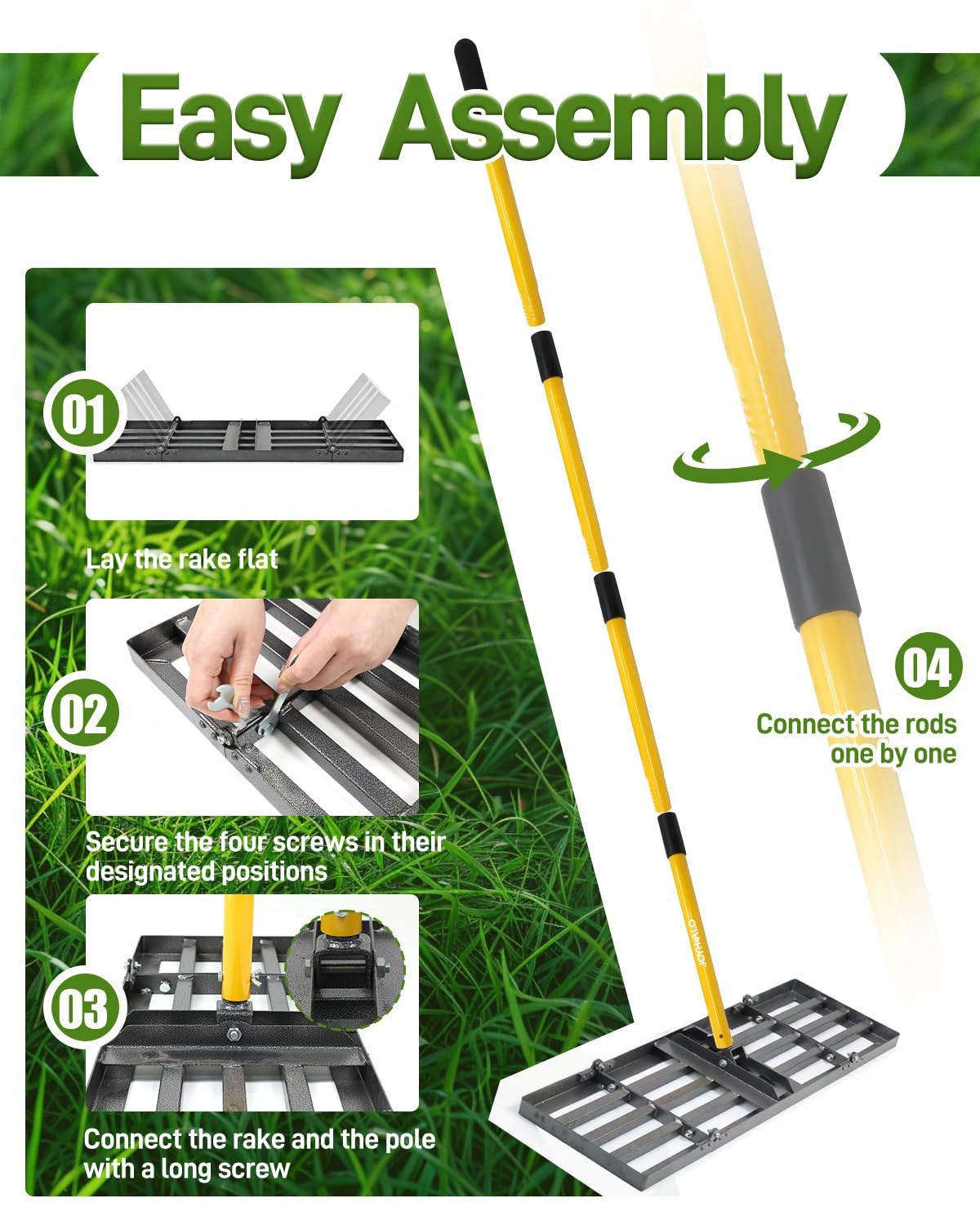 30in Lawn Leveling Rake