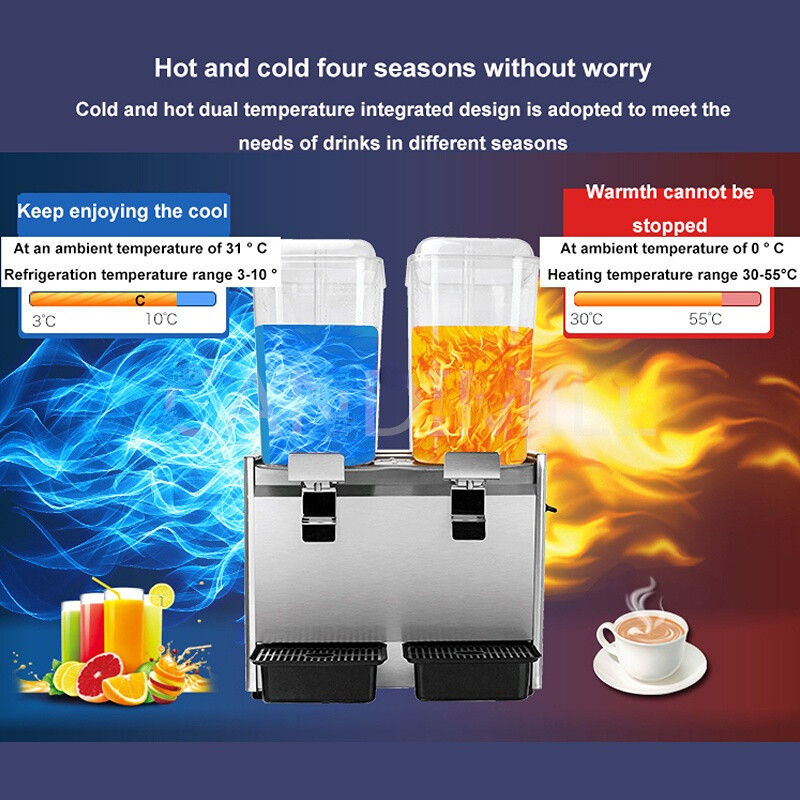 36L Desktop Automatic Double Cylinder Juicer Cold And Hot Drink Machine