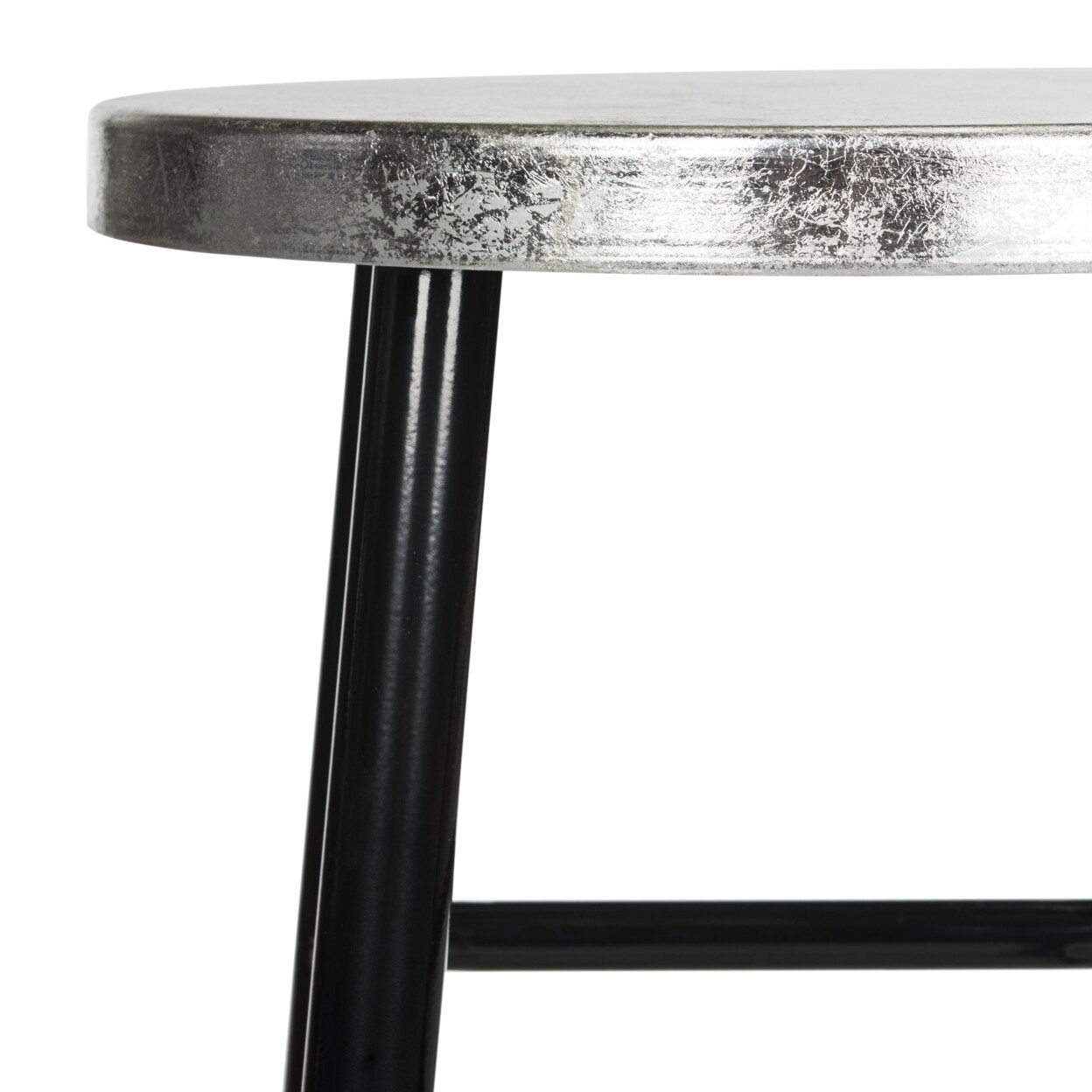 SAFAVIEH Kenzie 30''H Silver Dipped Bar Stool | Black / Silver |