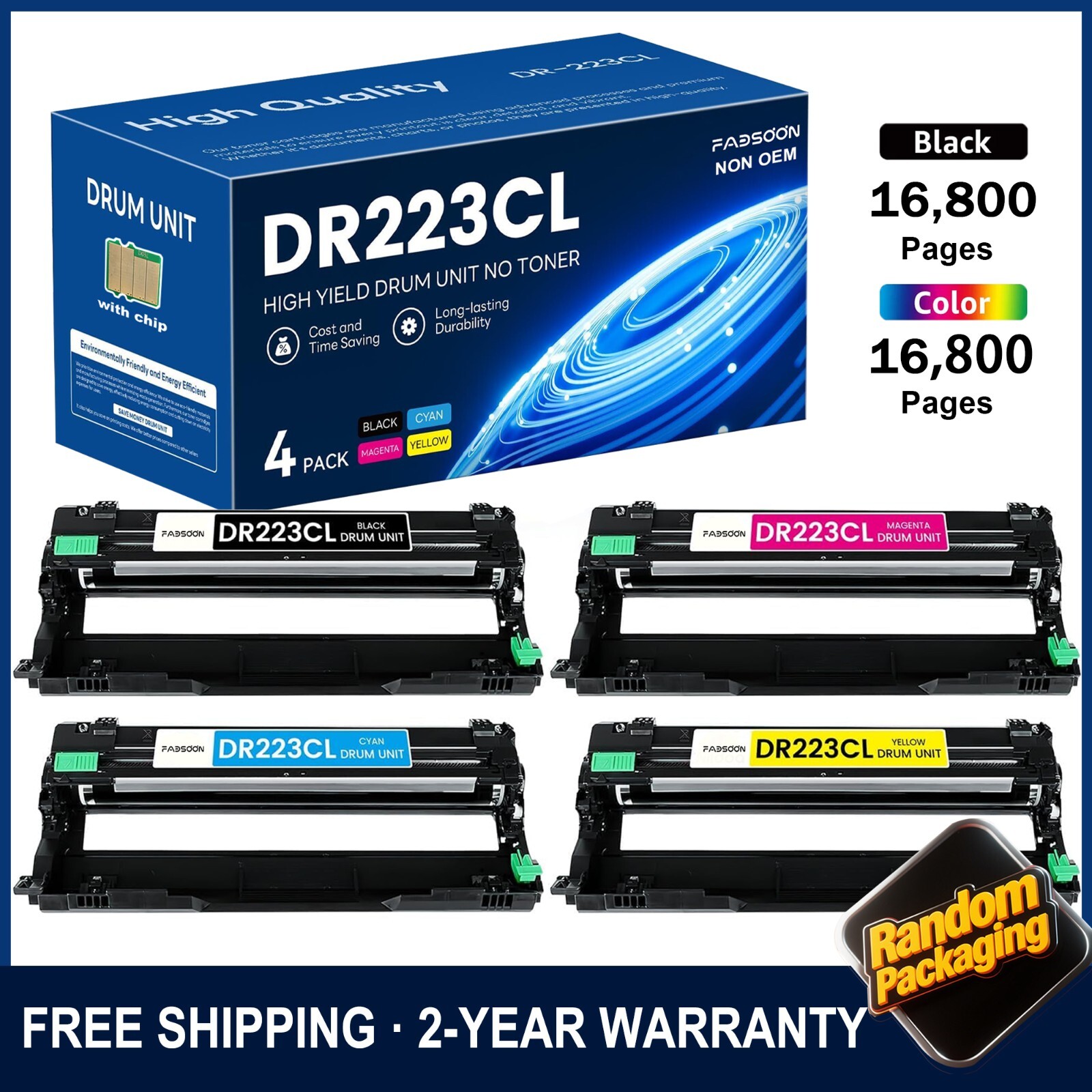 FADSOON® DR223CL Drum Unit Set for Brother HL-L3210CW L3270CDW MFC-L3750CDW
