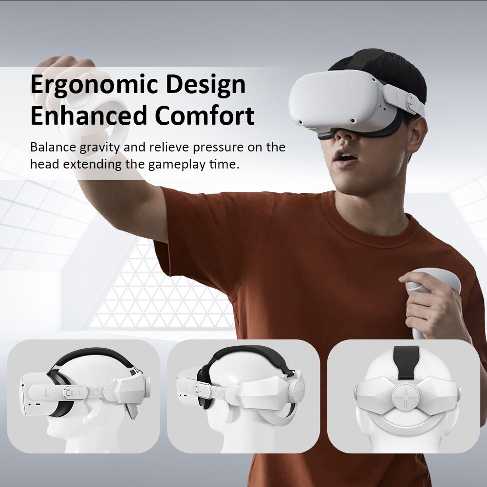 Head Strap For Quest Oculus 2 VR Headset Headband Adjustable Replace Accessories