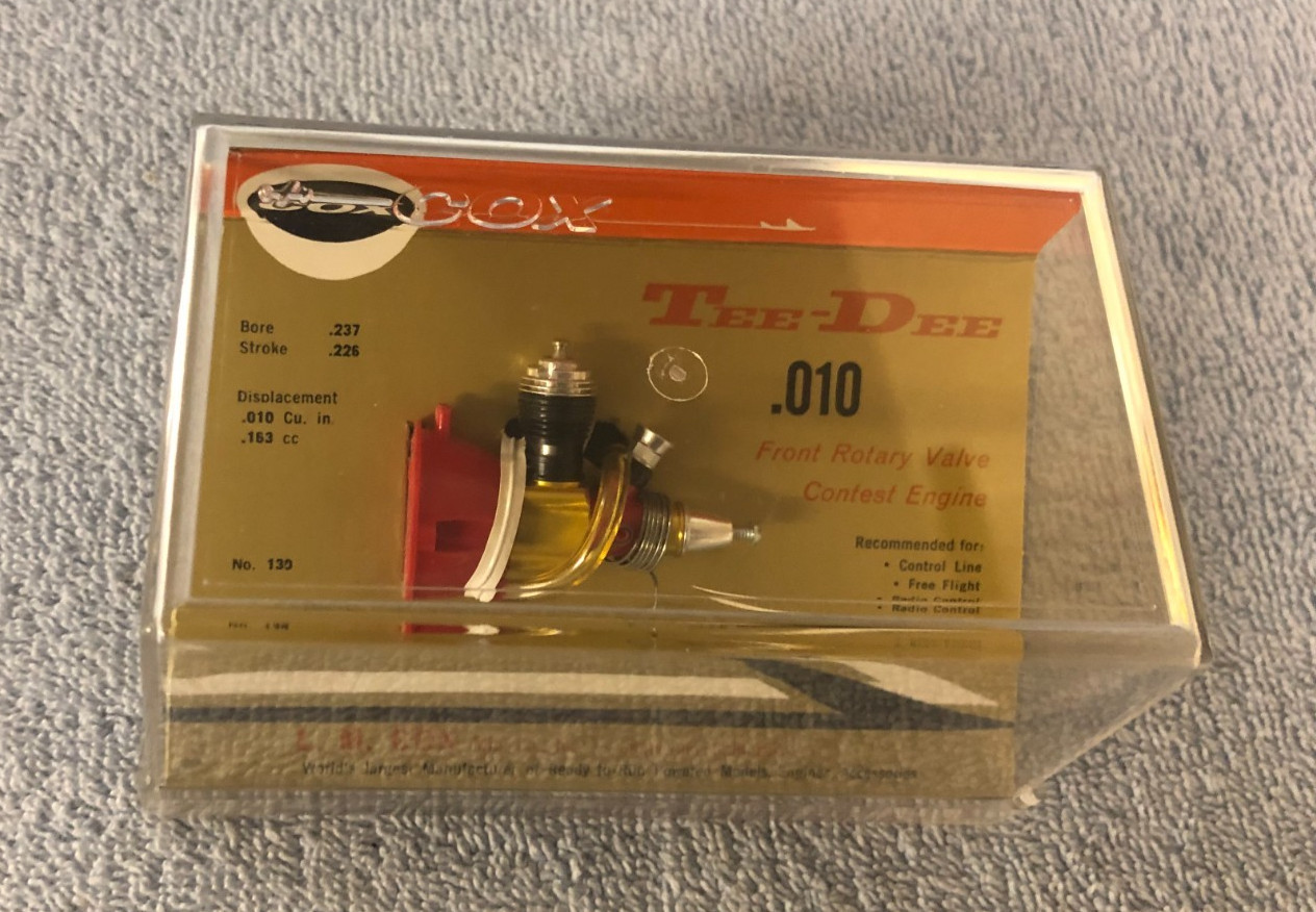 NIB Cox Tee Dee .010 No 130 Gas Airplane Engine Mint In Box !!