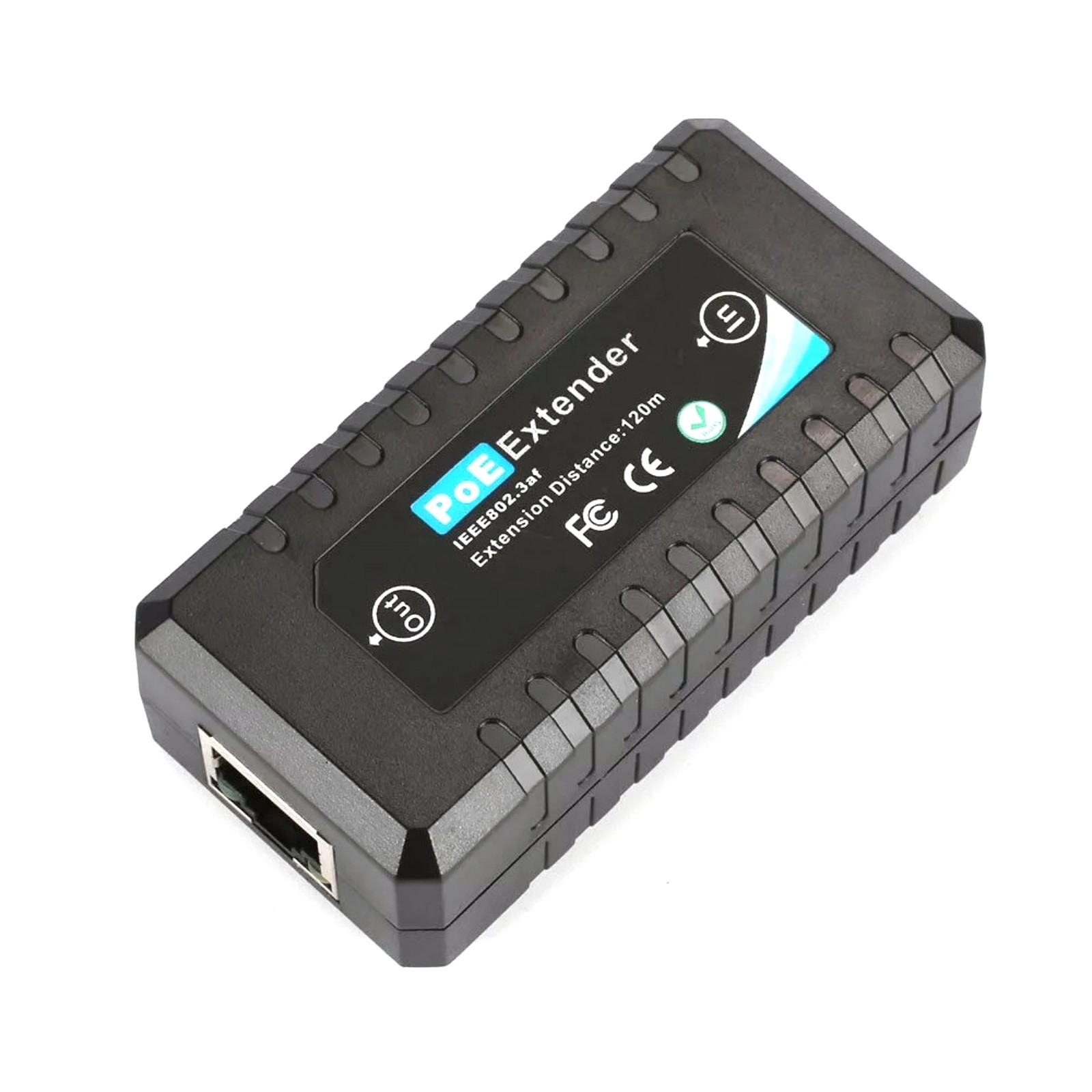 1 Port 10/100M POE Extender IEEE802.3af For Ethernet Security Systems IP Camera