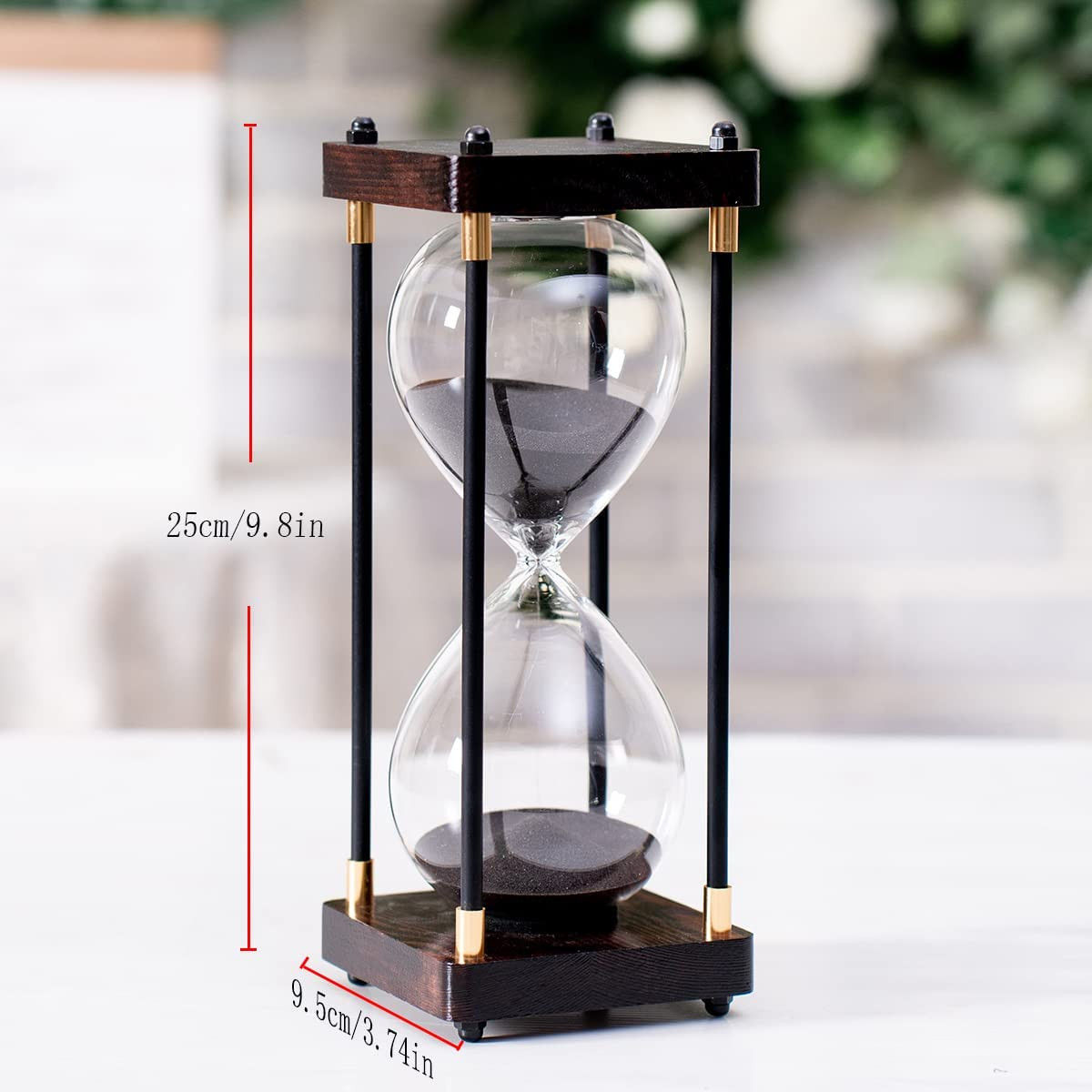 Large Sand Timer, Hourglass Timer 60 Minutes,Vintage Wooden Hour Glass Timer,Mod