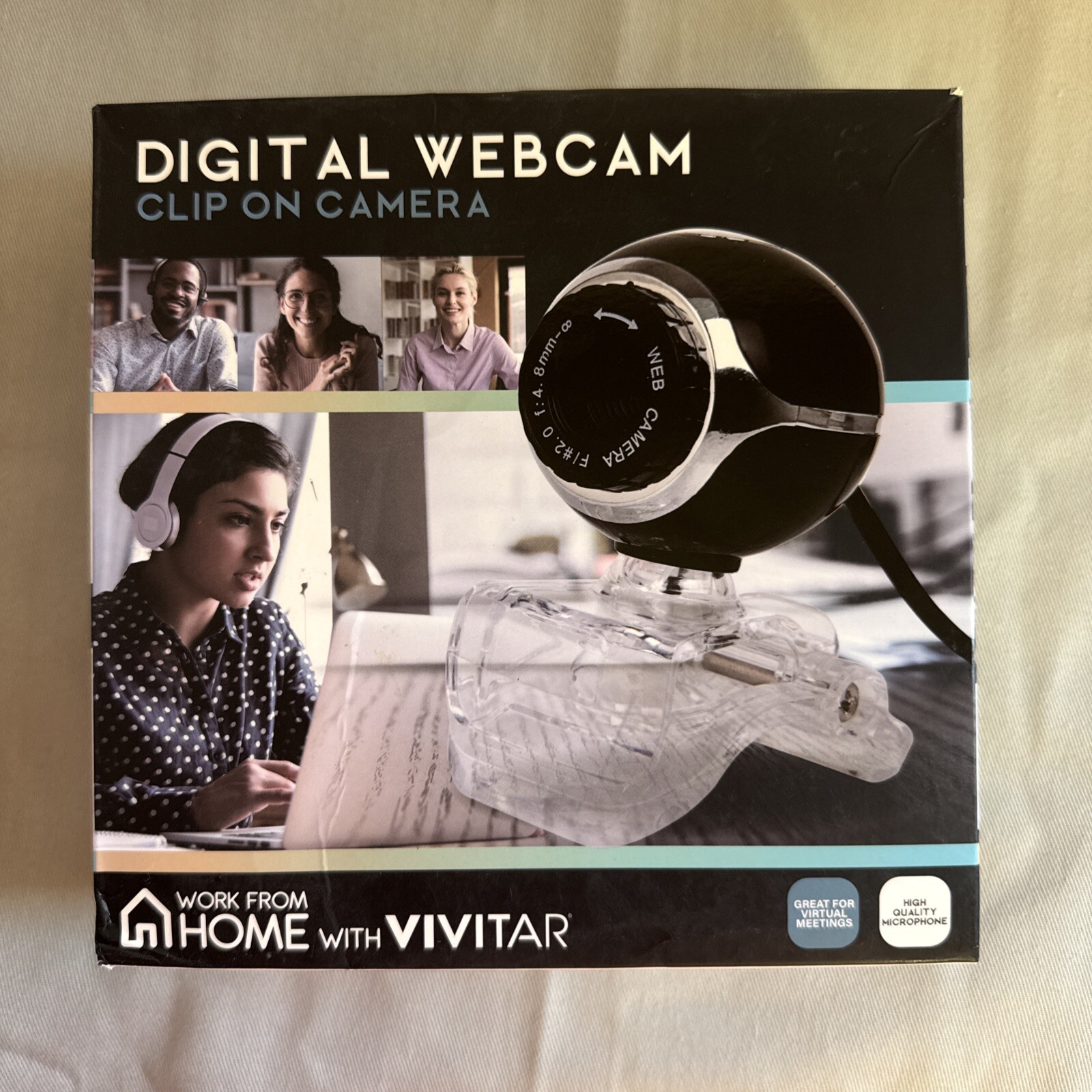 VIVITAR DIGITAL WEBCAM Clip On Camera 360 Rotating Base, Optimized Zoom