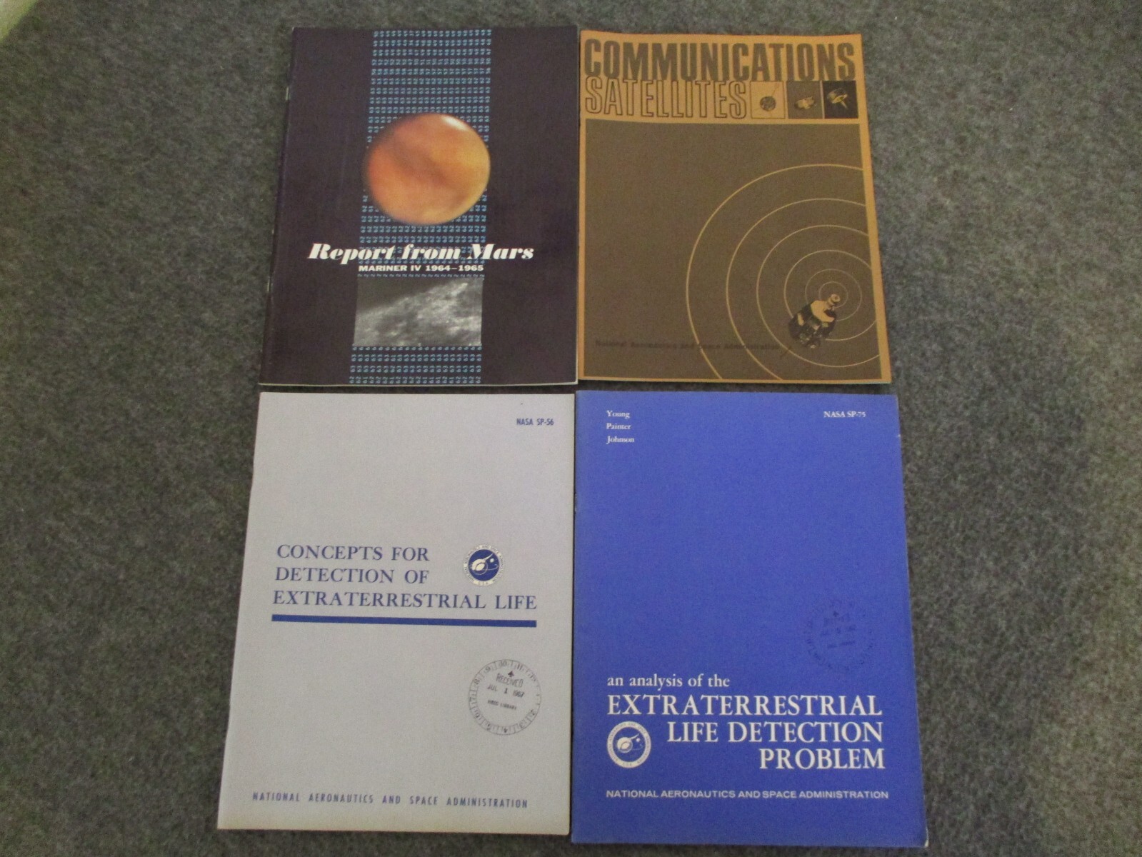 NASA EXTRATERRESTRIAL LIFE DETECTION 1964-1966+MARS+SATELLITE BKS-LOCKHEED SET-4