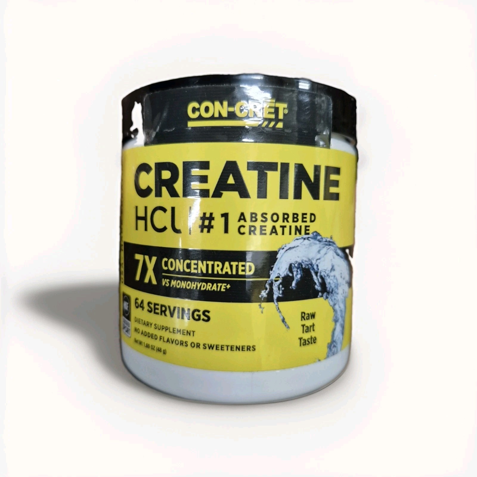 CON-CRET Creatine HCl Powder | Unflavored (64 Serving) Exp 2028