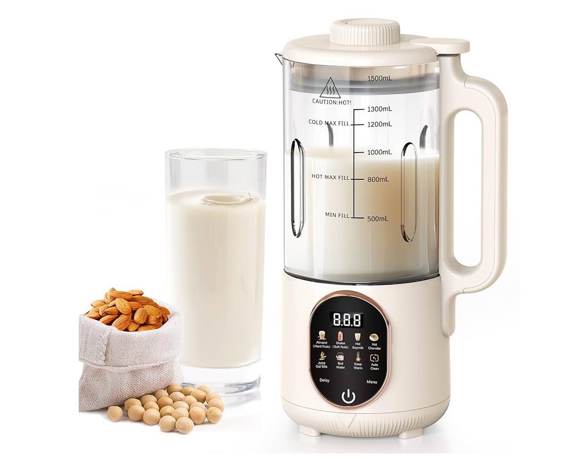 50oz Nut Milk Maker, 10 in 1 Automatic Nut Milk Maker with 20 Blades,