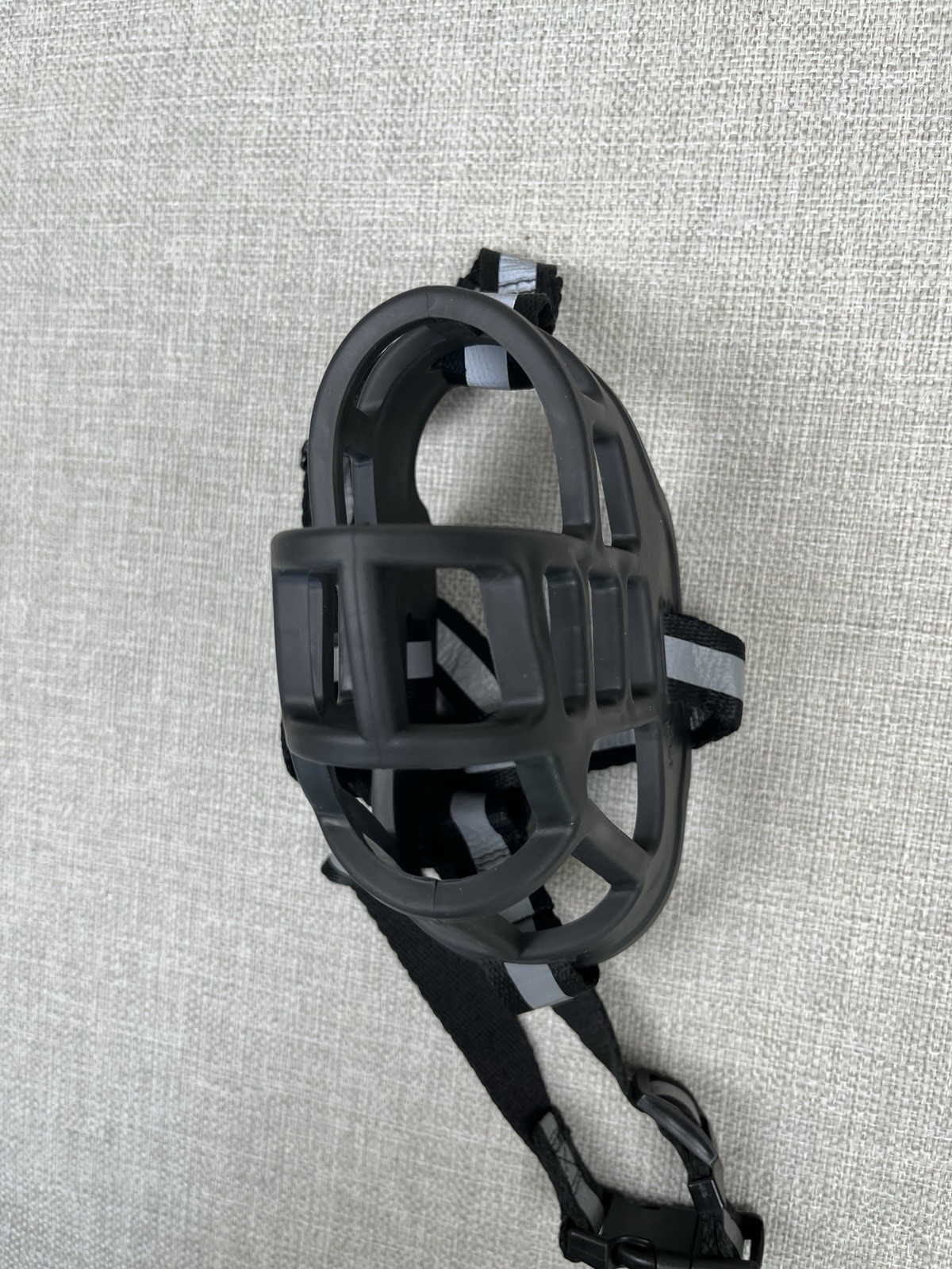 Reflective Dog Muzzle Black Sz 5 Medium To Extra Large Dogs With Strap And Clasp