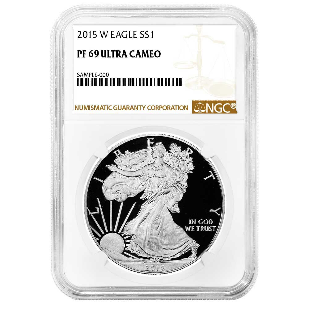 2015-W Proof $1 American Silver Eagle NGC PF69UC Brown Label