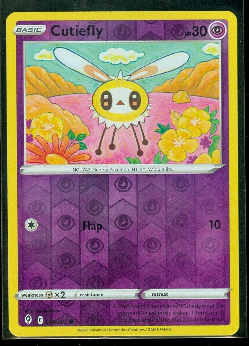 Pokemon - CUTIEFLY 078/203 - Reverse Holo - Evolving Skies - New