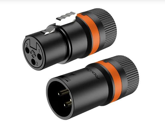 XLR Male & Female Connectors for Microphones, Mixers, Audio Equipment 1Pair