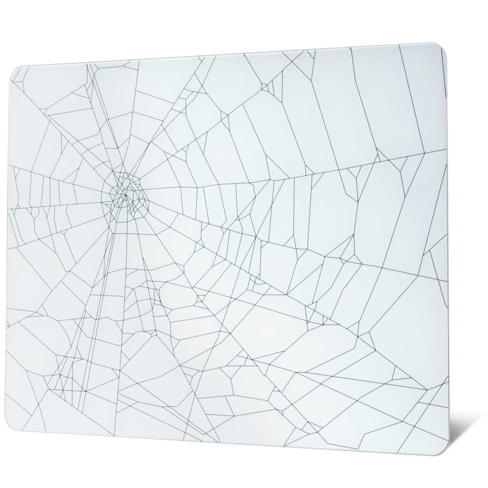 XVX Glass Mousepad for Gaming, White Spider Webs Hard Gaming Mouse Pad, Profe...