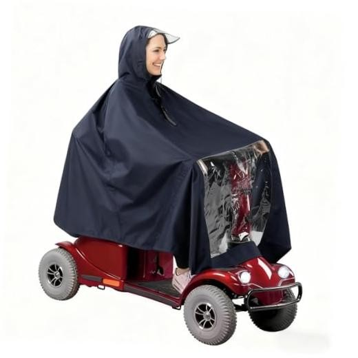 Mobility Scooter Rain Cover for Riding, Mobility Scooter Accessories, 55 x 64